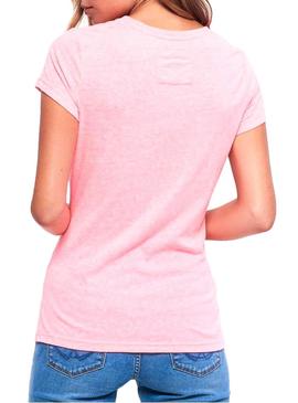 T-Shirt Superdry Puff Rosa pour Femme