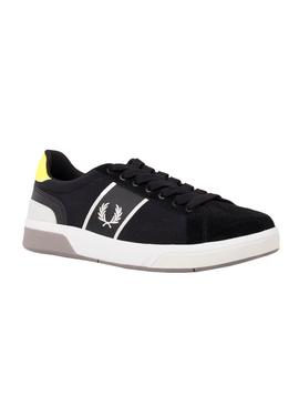 Baskets Fred Perry B200 Ripstop Noire Homme