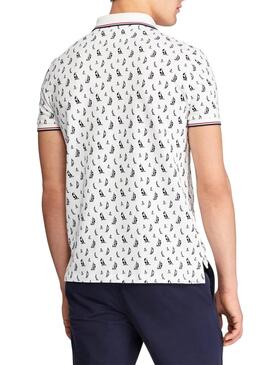 Polo Polo Ralph Lauren BlackWatch Blanc Homme 