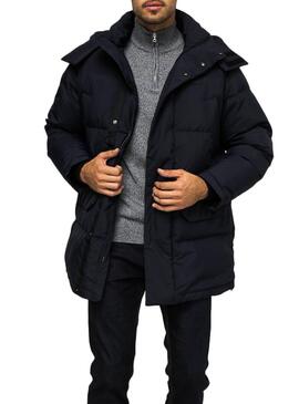 Veste Lacoste Long Puffer Bleu marine pour Homme