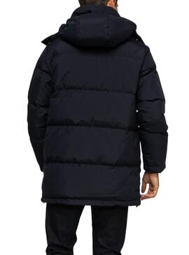 Veste Lacoste Long Puffer Bleu marine pour Homme