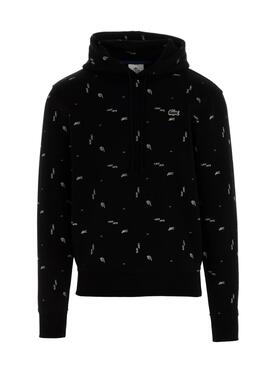 Sweat Lacoste Live Print Noir pour Homme