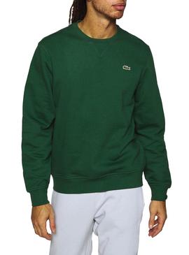 Sweat Lacoste Basic Logo Vert pour Homme