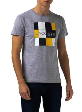 T-Shirt Lacoste Sport Cube Gris Homme