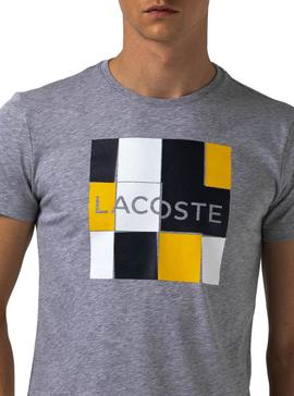 T-Shirt Lacoste Sport Cube Gris Homme
