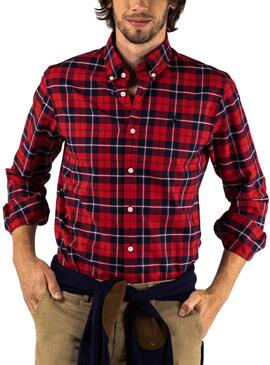 Chemise El Ganso Basket Weave Rouge Homme