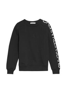 Sweat Calvin Klein Foil Logo Noir pour Fille