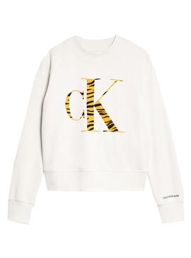 Sweat Calvin Klein Urban Blanc pour Fille