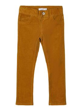 Pantalon Name It Polly Marron pour Fille