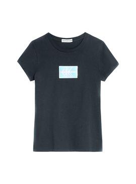 T-Shirt Calvin Klein Monogram Noir pour Fille