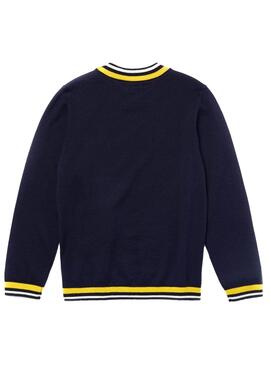 Pull Lacoste Rayures Bleu marine pour Homme