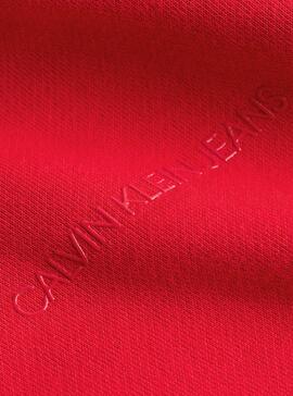 Sweat Calvin Klein Logo Trim Rouge pour Femme