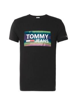 T-Shirt Tommy Jeans Stretch Noire pour Homme