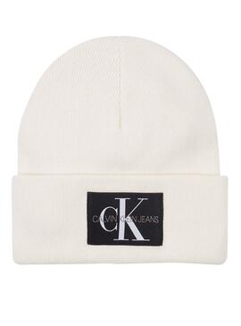 Bonnet Gorro Calvin Klein Blanc pour Femme