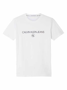 T-Shirt Calvin Klein Archive Blanc pour Femme