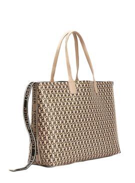 Sac à main Tommy Hilfiger Cabas Iconic Beige pour Femme