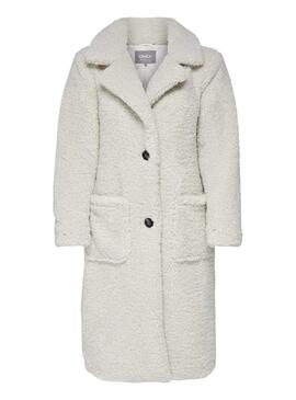 Only Veste Longue Grise Femme Veste-chemise Longue Carreaux Col à