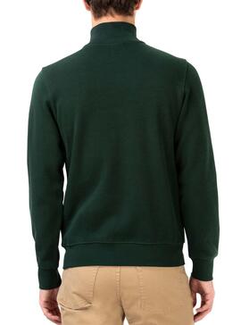 Sweat Lacoste Col roulé Vert pour Homme