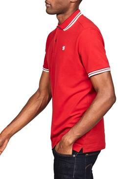Polo G-Star Dunda Stripe Rouge Homme