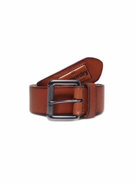 Ceinture Superdry Badgeman brun pour Homme