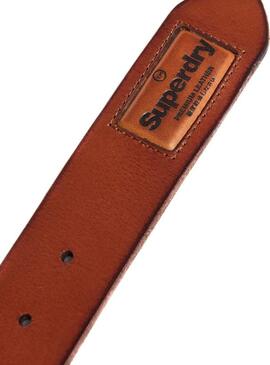 Ceinture Superdry Badgeman brun pour Homme