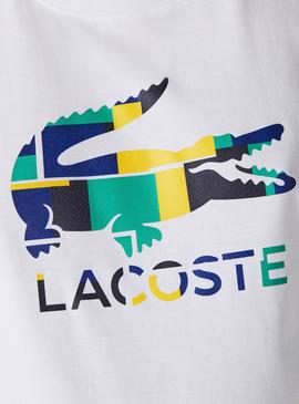 T-Shirt Lacoste Sport Block Croc Blanc Femme