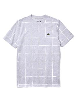T-Shirt Lacoste Sport Grafic Gris pour Homme
