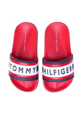 Flip flops Tommy Hilfiger Letter Rouge pour Garçon