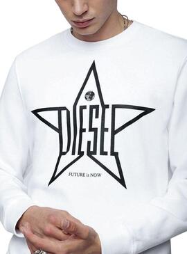 Sweat Diesel S-GIR-YA Homme Blanc
