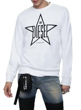 Sweat Diesel S-GIR-YA Homme Blanc