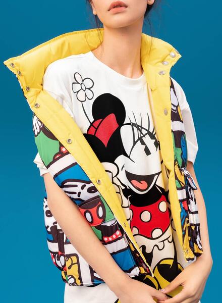 Gilet Levis x Disney Réversible Jaune Femme