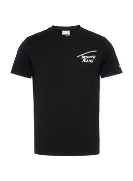 T-Shirt Tommy Jeans Stretch Noire pour Homme