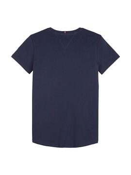 T-Shirt Tommy Hilfiger Icon Bleu Marine pour Fille