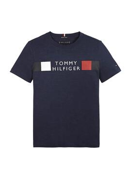 T-Shirt Tommy Hilfiger Global Bleu marine pour Garçon