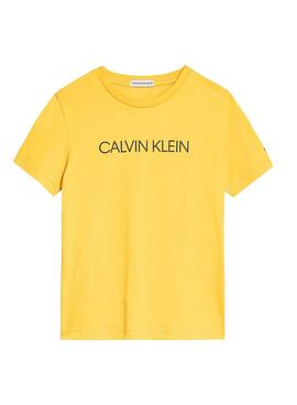 T-Shirt Calvin Klein Institutional Jaune Garçon