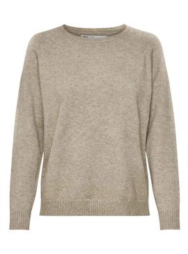 Pull Only Lesly Kings Beige pour Femme