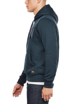 Sweat G Star Raw Applique Bleu pour Homme