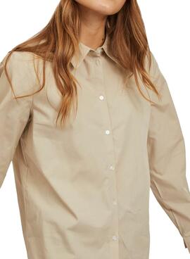 Chemise Vila Beige Vigami pour Femme