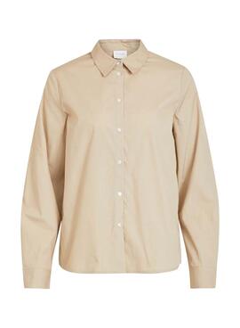 Chemise Vila Beige Vigami pour Femme