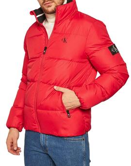 Veste Calvin Klein Puffer Rouge pour Homme