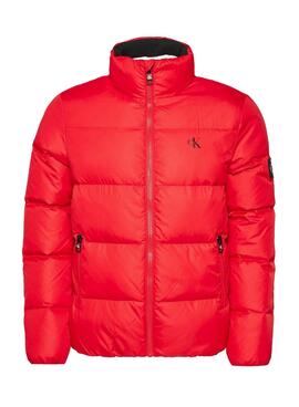 Veste Calvin Klein Puffer Rouge pour Homme