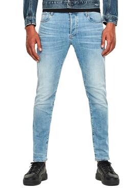 Jeans G-Star 3301 Bleu pour Homme