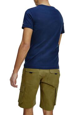 T-Shirt Coffre central Tommy Jeans Bleu marine Homme