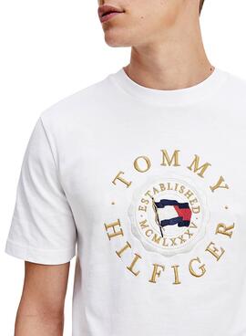 T-Shirt Tommy Hilfiger Icon Coin Blanc Homme