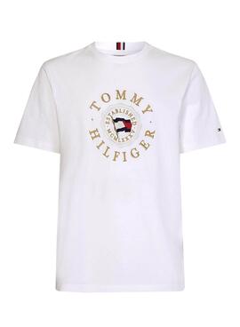 T-Shirt Tommy Hilfiger Icon Coin Blanc Homme