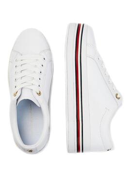 Baskets Tommy Hilfiger Corporate Flatform Blanc