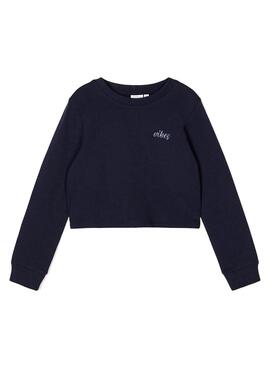 Sweat Name It Tinturn Bleu marine pour Fille