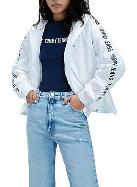 Veste Tommy Jeans Tape Sleeve Blanc Femme