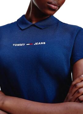 Robe Tommy Jeans Essentiel Bleu marine pour Femme
