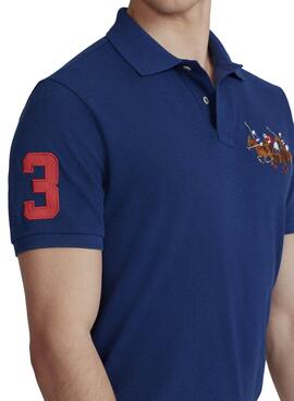 Polo Polo Ralph Lauren Triple Cheval Bleu Homme